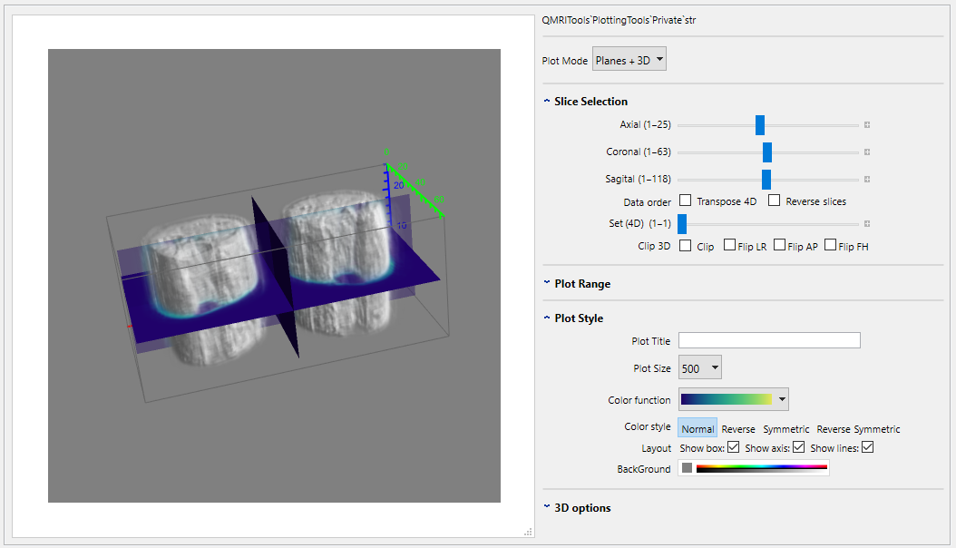 data vizualization of 3D and 4D data